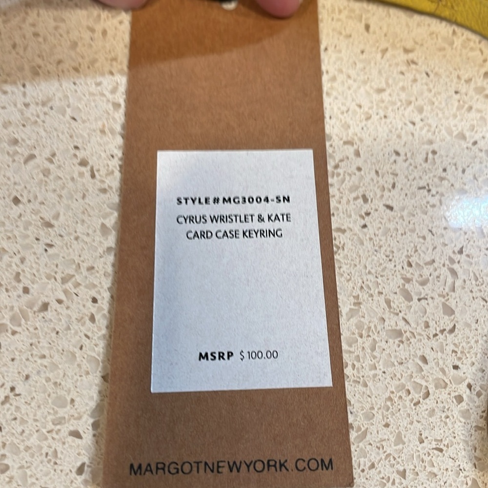 Margot New York Yellow Leather Wristlet/Wallet MSRP $100 - Picture 3 of 6